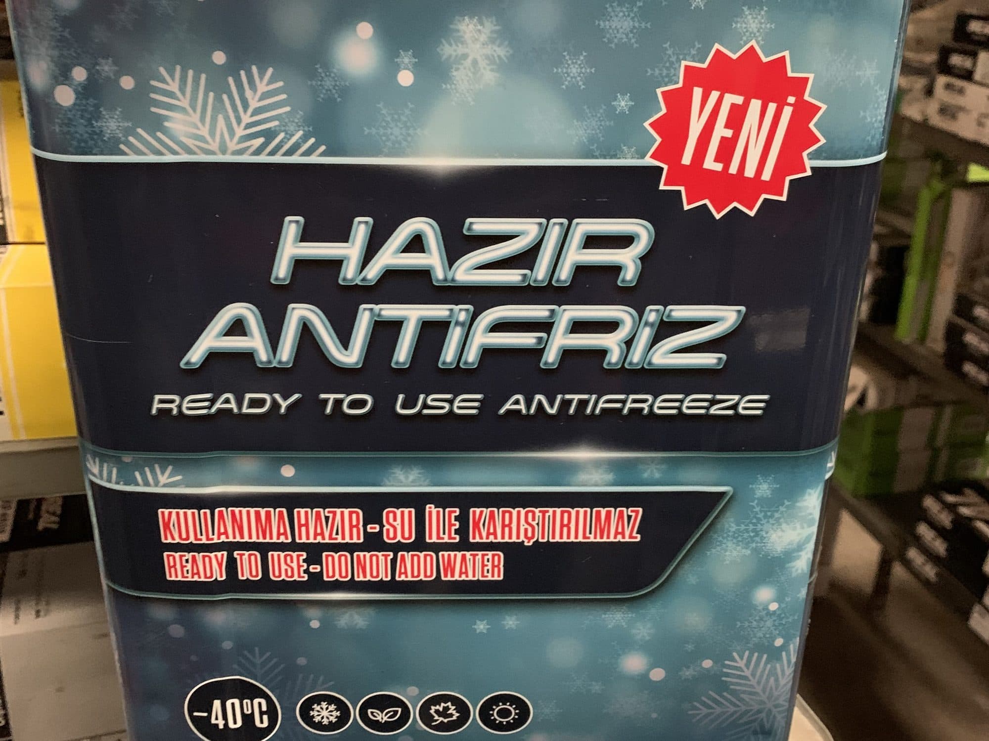 Petrol Ofisi hazır antifriz bidonu